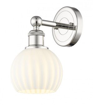 White Venetian - 1 Light - 6 inch - Polished Nickel - Sconce (3442|616-1W-PN-G1217-6WV)