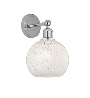 White Mouchette - 1 Light - 8 inch - Polished Chrome - Sconce (3442|616-1W-PC-G1216-8WM)