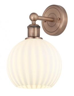 White Venetian - 1 Light - 8 inch - Antique Copper - Sconce (3442|616-1W-AC-G1217-8WV)