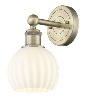 White Venetian - 1 Light - 6 inch - Antique Brass - Sconce (3442|616-1W-AB-G1217-6WV)