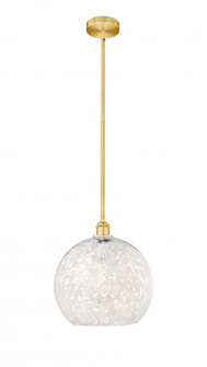 White Mouchette - 1 Light - 14 inch - Satin Gold - Stem Hung - Pendant (3442|616-1S-SG-G1216-14WM)