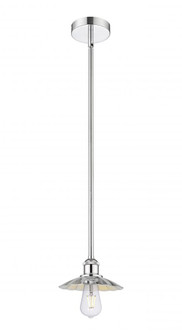 Scallop - 1 Light - 8 inch - Polished Chrome - Stem Hung - Mini Pendant (3442|616-1S-PC-M17-PC)