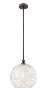 White Mouchette - 1 Light - 14 inch - Oil Rubbed Bronze - Stem Hung - Pendant (3442|616-1S-OB-G1216-14WM)