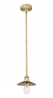 Scallop - 1 Light - 8 inch - Brushed Brass - Stem Hung - Mini Pendant (3442|616-1S-BB-M17-BB)