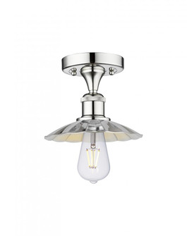 Scallop - 1 Light - 8 inch - Polished Chrome - Semi-Flush Mount (3442|616-1F-PC-M17-PC)