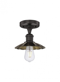 Scallop - 1 Light - 8 inch - Oil Rubbed Bronze - Semi-Flush Mount (3442|616-1F-OB-M17-OB)