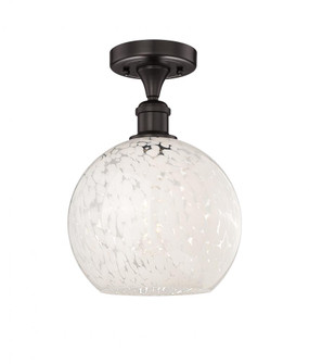 White Mouchette - 1 Light - 10 inch - Oil Rubbed Bronze - Semi-Flush Mount (3442|616-1F-OB-G1216-10WM)