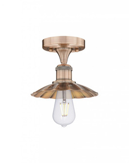 Scallop - 1 Light - 8 inch - Antique Copper - Semi-Flush Mount (3442|616-1F-AC-M17-AC)