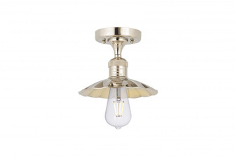 Scallop - 1 Light - 8 inch - Polished Nickel - Semi-Flush Mount (3442|517-1C-PN-M17-PN)