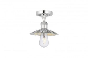 Scallop - 1 Light - 8 inch - Polished Chrome - Semi-Flush Mount (3442|517-1C-PC-M17-PC)