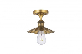 Scallop - 1 Light - 8 inch - Brushed Brass - Semi-Flush Mount (3442|517-1C-BB-M17-BB)
