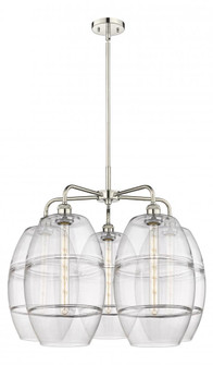 Vaz - 5 Light - 28 inch - Polished Nickel - Chandelier (3442|516-5CR-PN-G557-10CL)