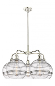 Rochester - 5 Light - 28 inch - Polished Nickel - Chandelier (3442|516-5CR-PN-G556-10CL)