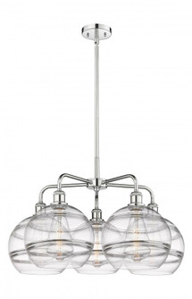 Rochester - 5 Light - 28 inch - Polished Chrome - Chandelier (3442|516-5CR-PC-G556-10CL)