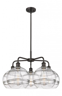 Rochester - 5 Light - 28 inch - Oil Rubbed Bronze - Chandelier (3442|516-5CR-OB-G556-10CL)