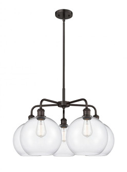 Athens - 5 Light - 28 inch - Oil Rubbed Bronze - Chandelier (3442|516-5CR-OB-G122-10)