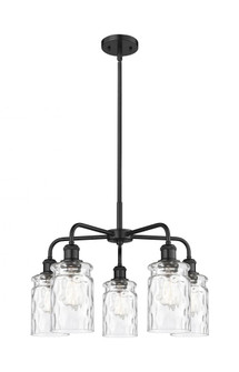 Candor - 5 Light - 23 inch - Matte Black - Chandelier (3442|516-5CR-BK-G352)