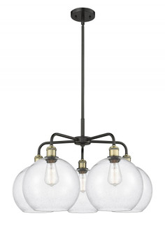 Athens - 5 Light - 28 inch - Black Antique Brass - Chandelier (3442|516-5CR-BAB-G124-10)