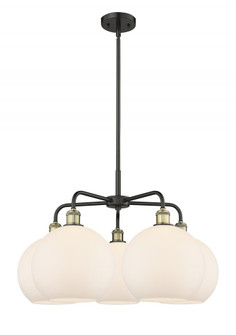 Athens - 5 Light - 28 inch - Black Antique Brass - Chandelier (3442|516-5CR-BAB-G121-10)