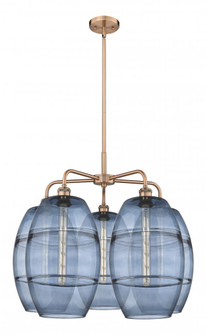 Vaz - 5 Light - 28 inch - Antique Copper - Chandelier (3442|516-5CR-AC-G557-10BL)