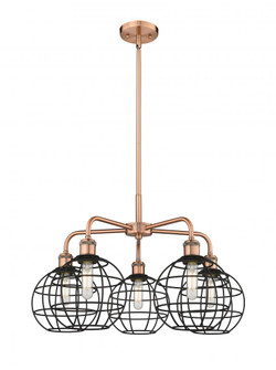 Lake Placid - 5 Light - 26 inch - Antique Copper - Chandelier (3442|516-5CR-AC-CE-8-BK)