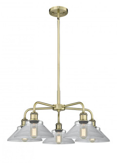 Orwell - 5 Light - 26 inch - Antique Brass - Chandelier (3442|516-5CR-AB-G132)