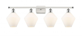 Cindyrella - 4 Light - 38 inch - White Polished Chrome - Bath Vanity Light (3442|516-4W-WPC-G651-8)