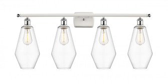 Cindyrella - 4 Light - 37 inch - White Polished Chrome - Bath Vanity Light (3442|516-4W-WPC-G652-7)