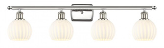 White Venetian - 4 Light - 36 inch - Polished Nickel - Bath Vanity Light (3442|516-4W-PN-G1217-6WV)