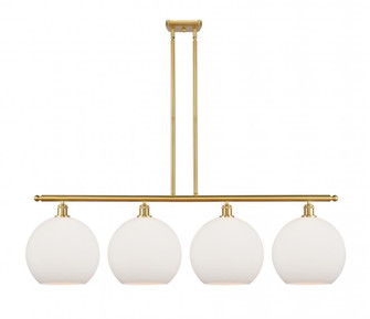 Athens - 4 Light - 50 inch - Satin Gold - Stem Hung - Island Light (3442|516-4I-SG-G121-12)