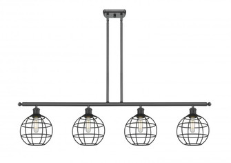 Lake Placid - 4 Light - 48 inch - Matte Black - Stem Hung - Island Light (3442|516-4I-BK-CE-8-BK)