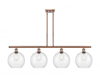 Athens - 4 Light - 48 inch - Antique Copper - Stem Hung - Island Light (3442|516-4I-AC-G124-10)