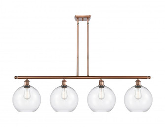 Athens - 4 Light - 48 inch - Antique Copper - Stem Hung - Island Light (3442|516-4I-AC-G122-10)