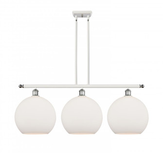 Athens - 3 Light - 38 inch - White Polished Chrome - Stem Hung - Island Light (3442|516-3I-WPC-G121-12)