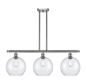 Athens - 3 Light - 37 inch - Brushed Satin Nickel - Stem Hung - Island Light (3442|516-3I-SN-G124-10)