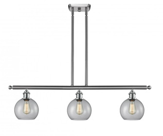 Athens - 3 Light - 37 inch - Brushed Satin Nickel - Stem Hung - Island Light (3442|516-3I-SN-G122-10)