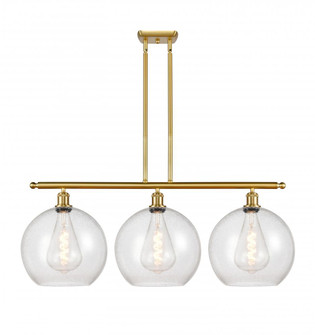 Athens - 3 Light - 38 inch - Satin Gold - Stem Hung - Island Light (3442|516-3I-SG-G124-12)