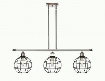 Lake Placid - 3 Light - 36 inch - Polished Nickel - Stem Hung - Island Light (3442|516-3I-PN-CE-8-BK)