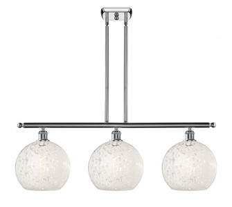 White Mouchette - 3 Light - 37 inch - Polished Chrome - Stem Hung - Island Light (3442|516-3I-PC-G1216-10WM)