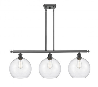 Athens - 3 Light - 37 inch - Matte Black - Stem Hung - Island Light (3442|516-3I-BK-G124-10)