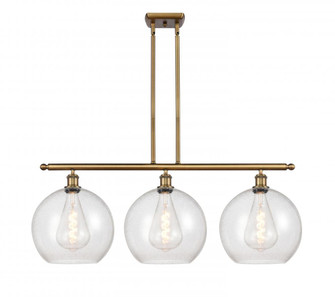 Athens - 3 Light - 38 inch - Brushed Brass - Stem Hung - Island Light (3442|516-3I-BB-G124-12)