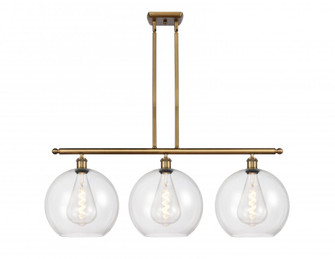 Athens - 3 Light - 38 inch - Brushed Brass - Stem Hung - Island Light (3442|516-3I-BB-G122-12)