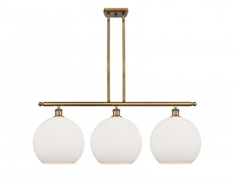 Athens - 3 Light - 38 inch - Brushed Brass - Stem Hung - Island Light (3442|516-3I-BB-G121-12)