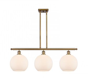 Athens - 3 Light - 37 inch - Brushed Brass - Stem Hung - Island Light (3442|516-3I-BB-G121-10)