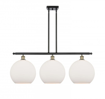 Athens - 3 Light - 38 inch - Black Antique Brass - Stem Hung - Island Light (3442|516-3I-BAB-G121-12)