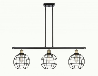 Lake Placid - 3 Light - 36 inch - Black Antique Brass - Stem Hung - Island Light (3442|516-3I-BAB-CE-8-BK)