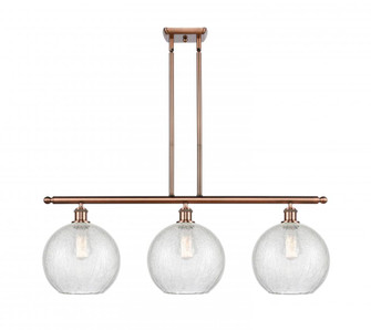 Athens - 3 Light - 37 inch - Antique Copper - Stem Hung - Island Light (3442|516-3I-AC-G125-10)