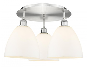 Bristol - 3 Light - 21 inch - Satin Nickel - Semi-Flush Mount (3442|516-3C-SN-GBD-91)