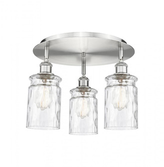 Candor - 3 Light - 17 inch - Satin Nickel - Semi-Flush Mount (3442|516-3C-SN-G352)