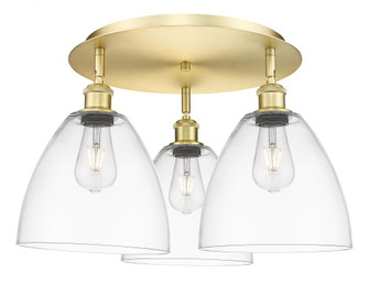 Bristol - 3 Light - 21 inch - Satin Gold - Semi-Flush Mount (3442|516-3C-SG-GBD-92)